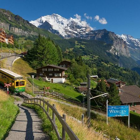 Chalet Bergfrieden Penthouse Wengen Esterno foto