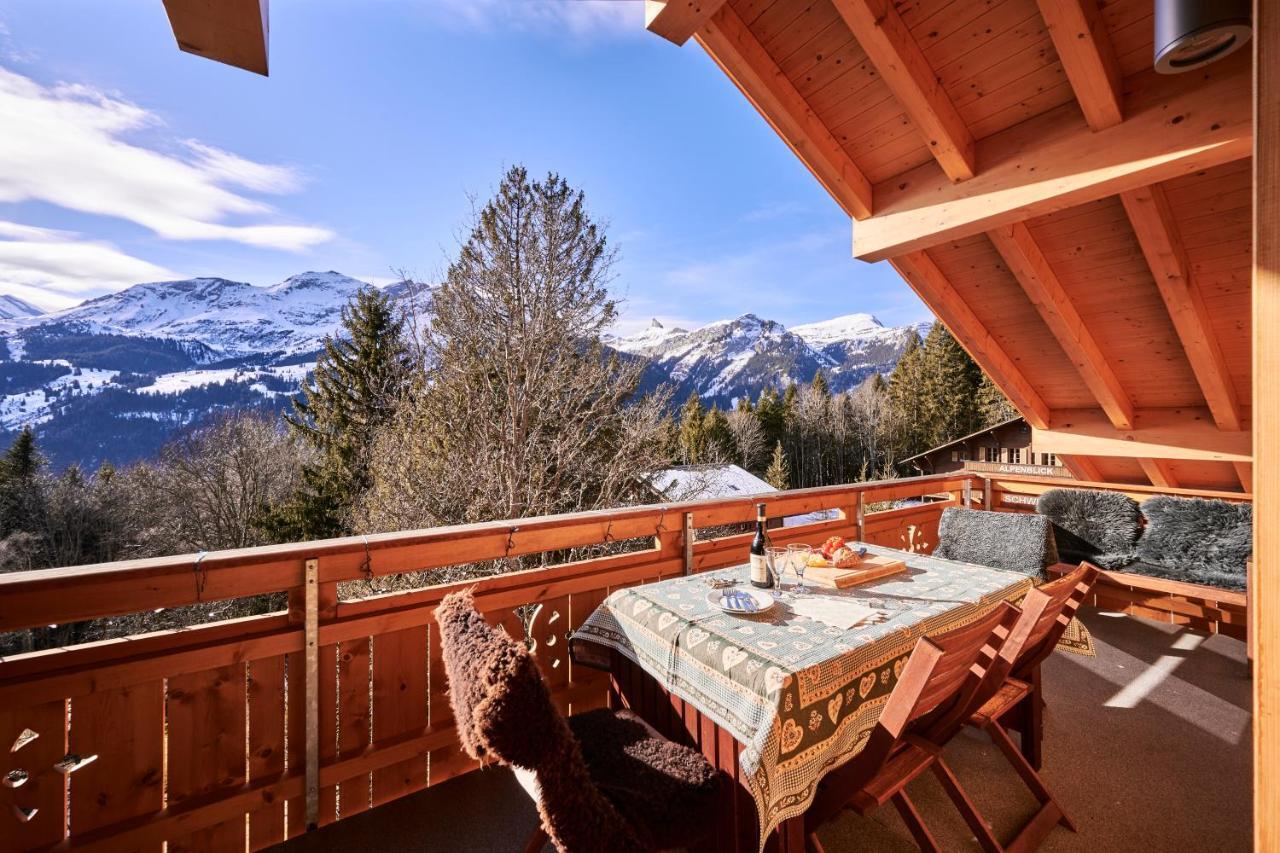 Chalet Bergfrieden Penthouse Wengen Esterno foto