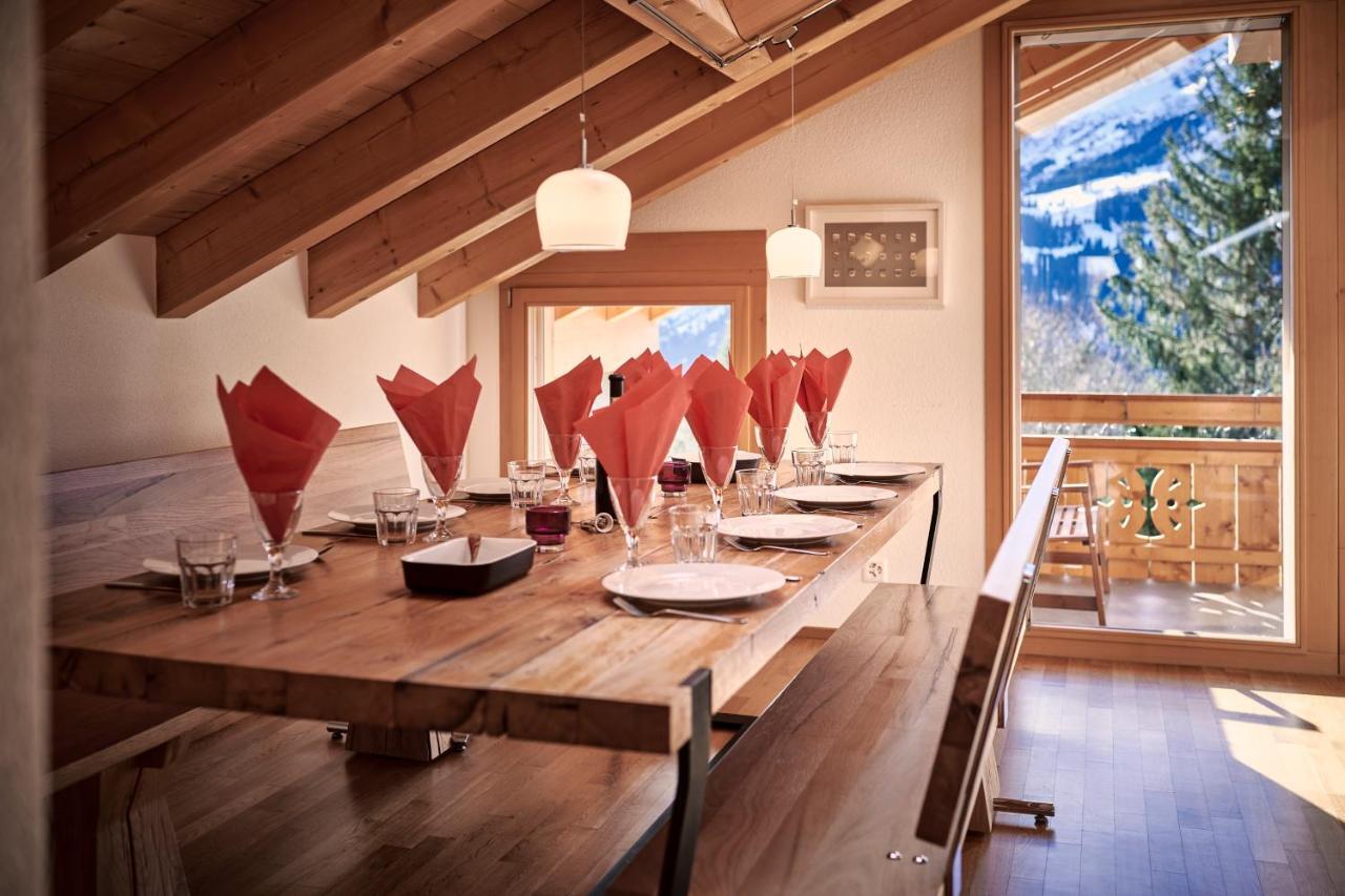 Chalet Bergfrieden Penthouse Wengen Esterno foto