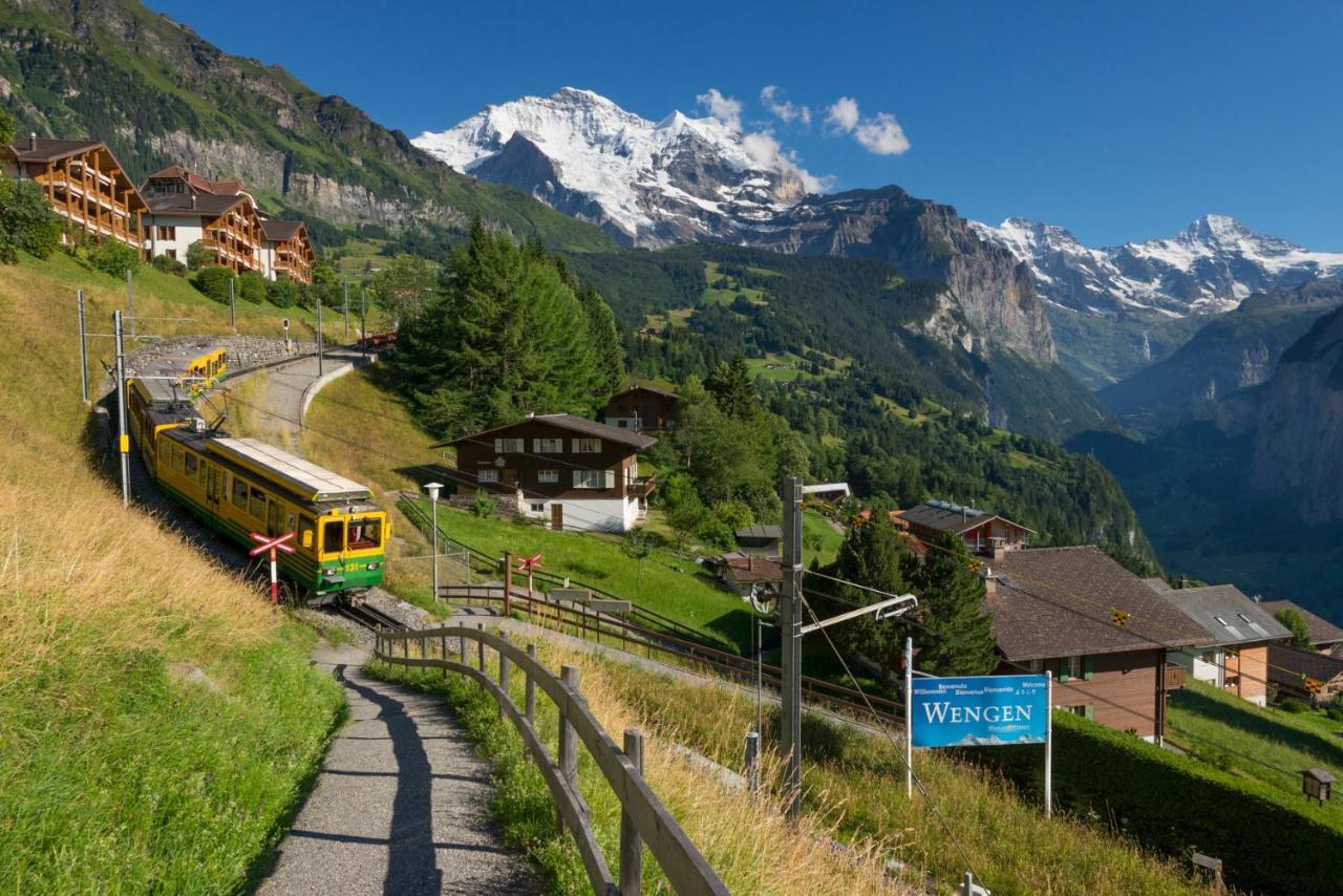 Chalet Bergfrieden Penthouse Wengen Esterno foto