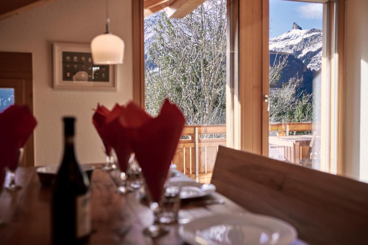 Chalet Bergfrieden Penthouse Wengen Esterno foto