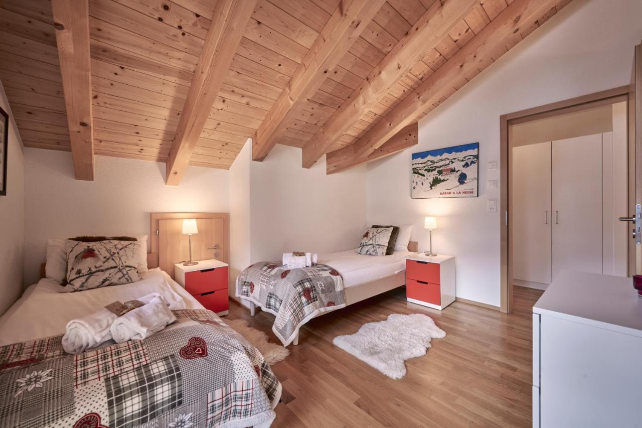 Chalet Bergfrieden Penthouse Wengen Esterno foto