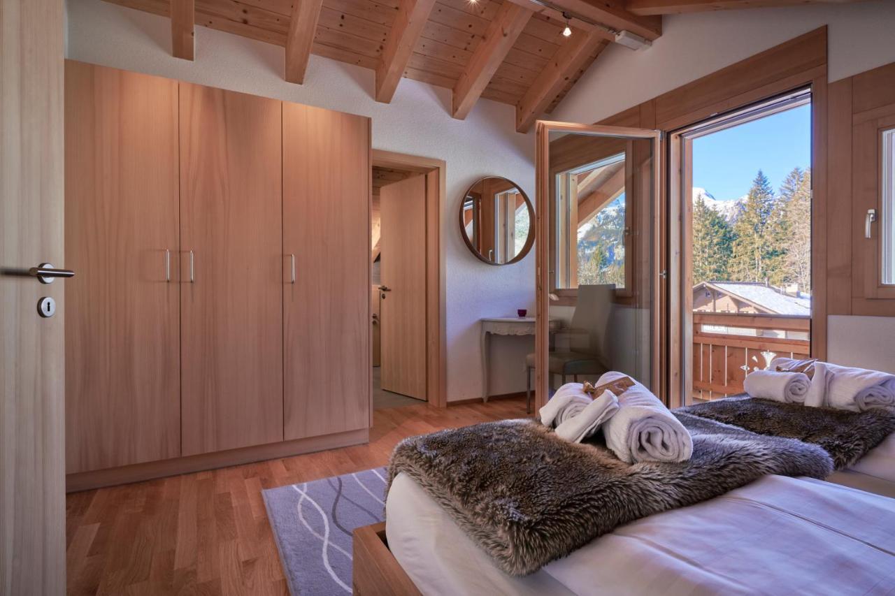 Chalet Bergfrieden Penthouse Wengen Esterno foto