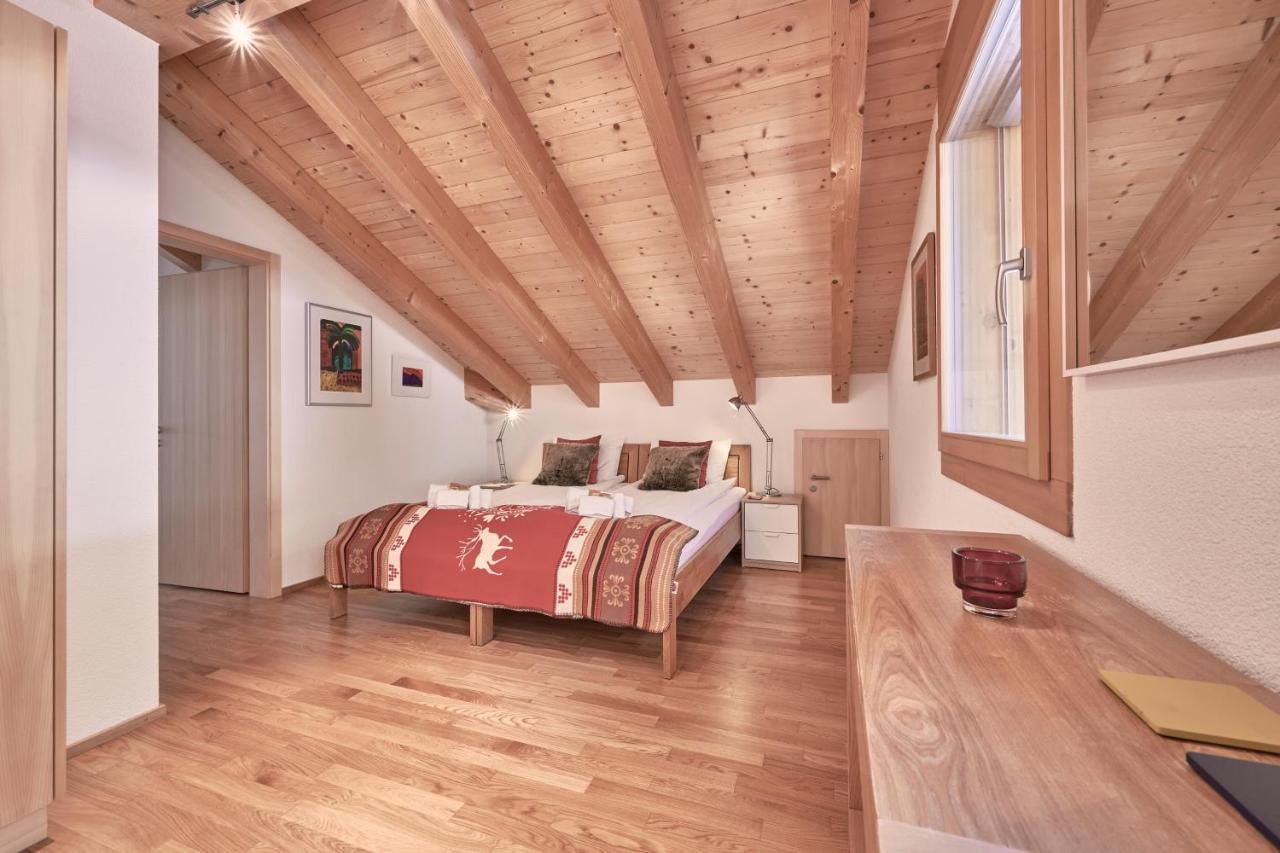 Chalet Bergfrieden Penthouse Wengen Esterno foto