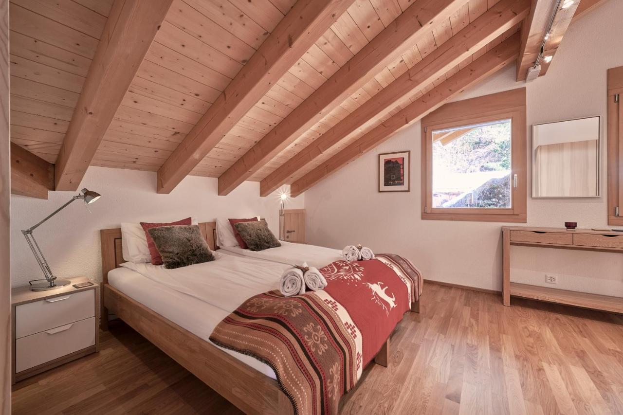 Chalet Bergfrieden Penthouse Wengen Esterno foto