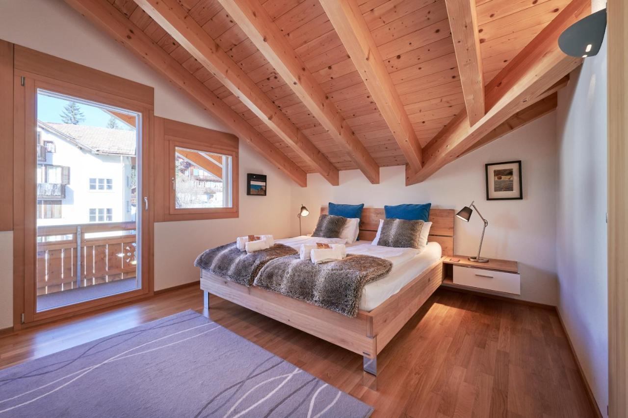 Chalet Bergfrieden Penthouse Wengen Esterno foto